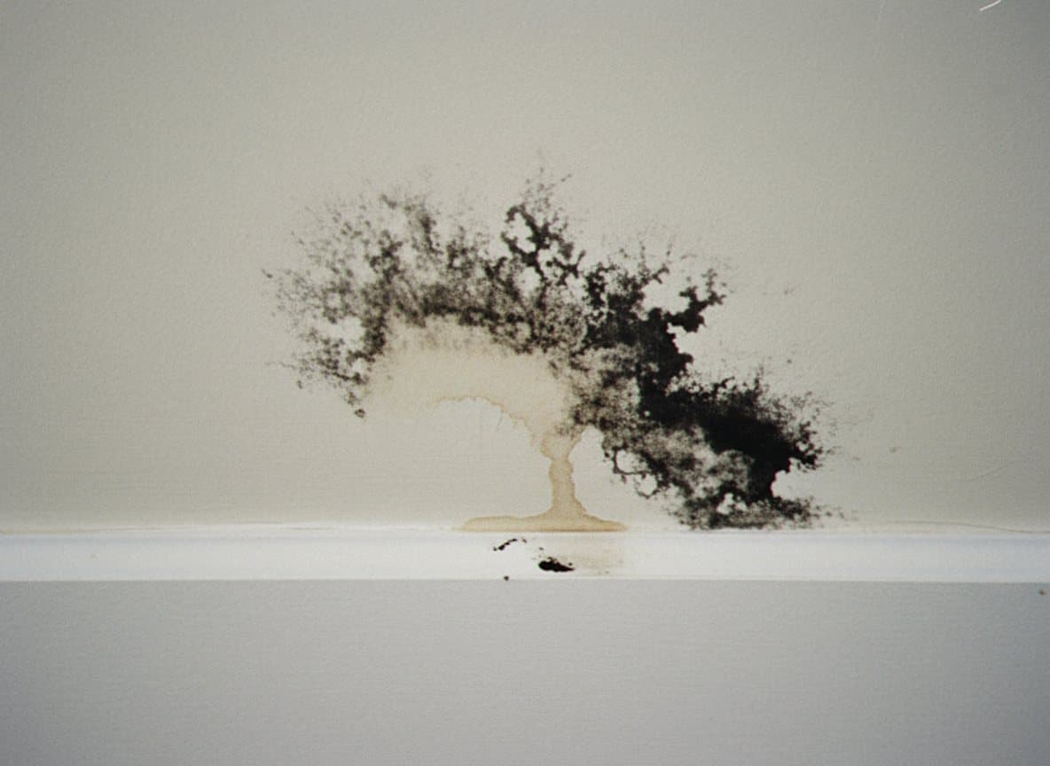 Black mold spread across an interior wall