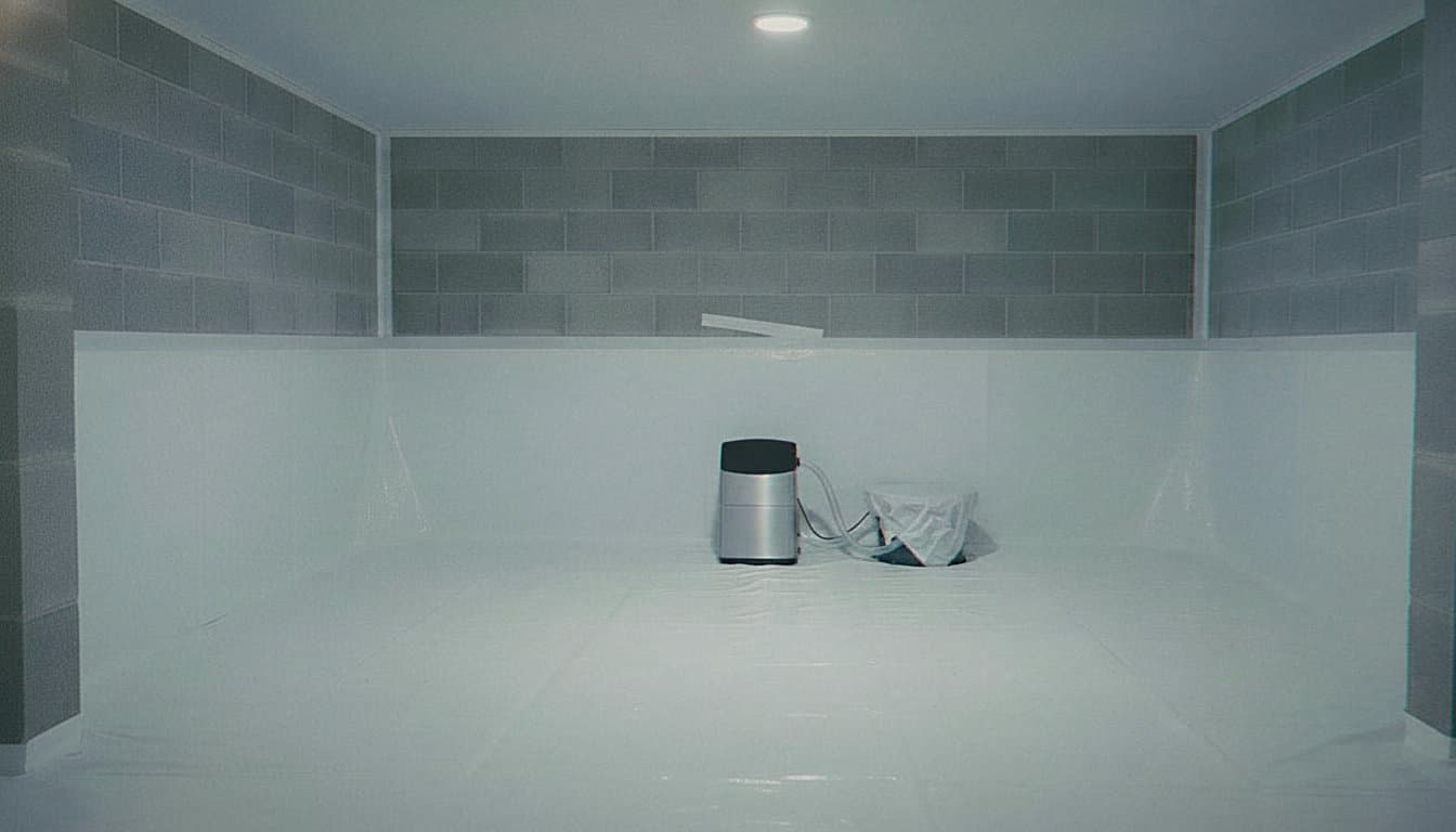 Clean dry crawl space after remediation